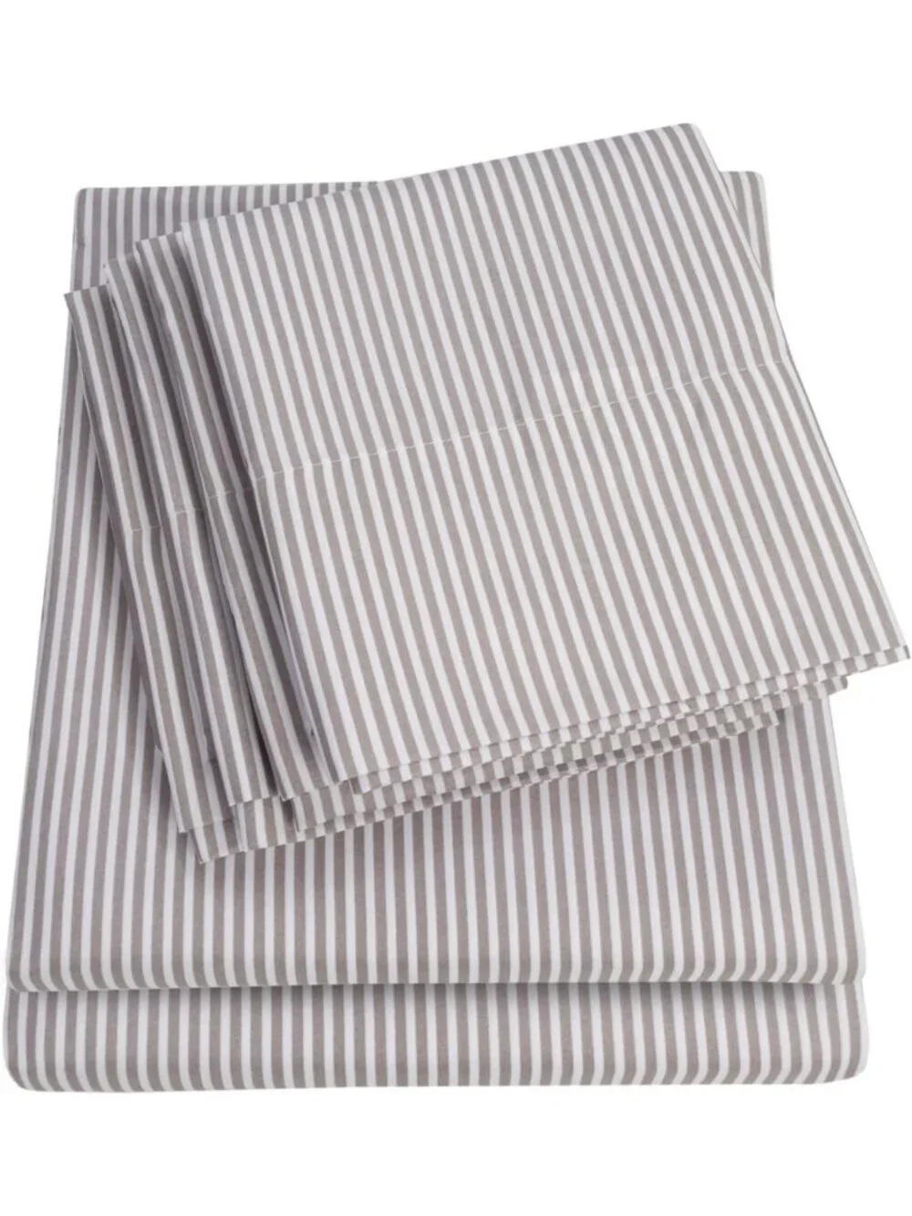 King Size 6-Piece Microfiber Sheet Set - Deep Pocket, Extra Pillowcases, Gray